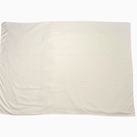 Ralph Lauren Tablecloth Oblong 80 x 56 Light Creamy Beige Cotton Blend Weave - Picture 6 of 8
